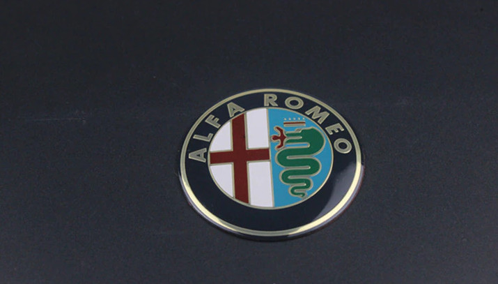 1pc 40mm Alfa Romeo Gold Steering Wheel Emblem Badge Sticker 147 156 159 166