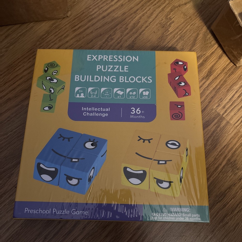 Expression Puzzle Building Blocks Intellectual Preschool Puzzle Game 36 Months +