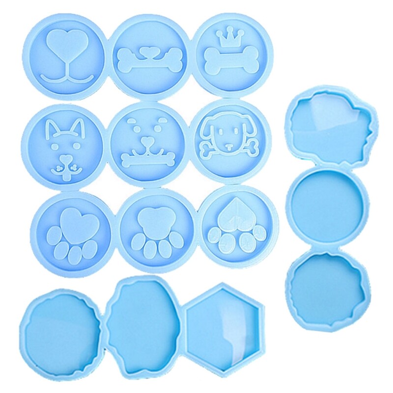 Phone Grip Mold Epoxy Resin On Top Kit 15 Cavity Silicone Irregular Round Molds