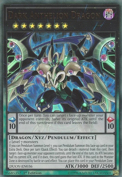 Dark Anthelion Dragon DUOV-EN036 Ultra Rare 1st Ed NM Duel Overload