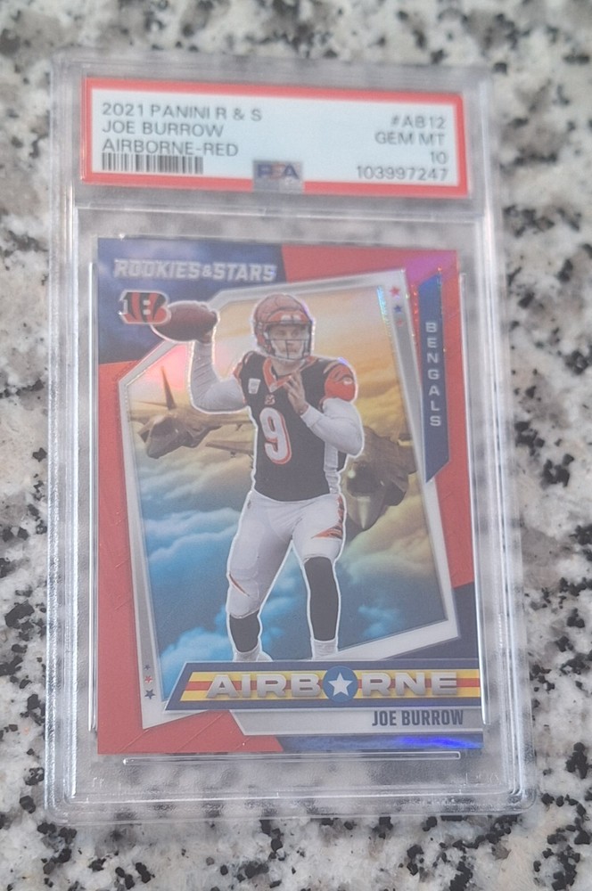 Joe Burrow 2021 Rookies & Stars Prizm RED Airborne #/99 PSA 10 Gem Mint Rare POP 3