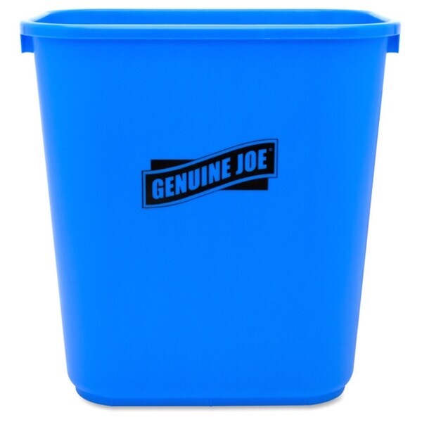 Genuine Joe Recycle Wastebasket Blue 15 Gallons and Up