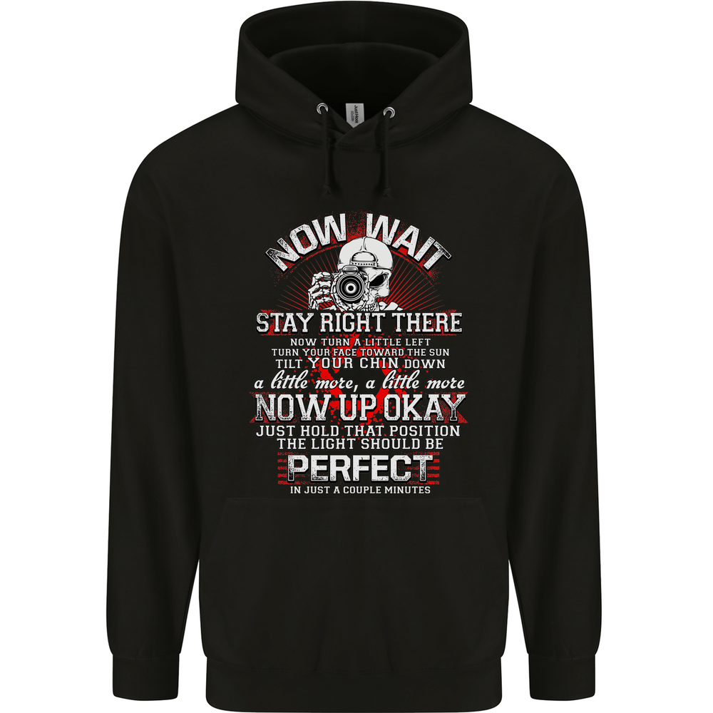 Photography Now Wait Photographer Funny Mens 80% Cotton Hoodie