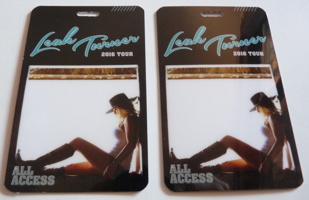 Leah Turner 2016 AA Concert Tour Backstage Laminate Pass D12