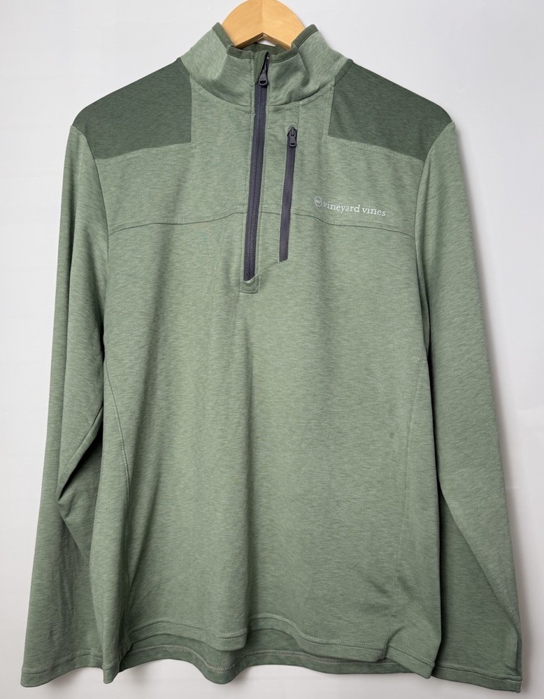 Vineyard Vines Pullover Men's Medium OTG On-The-Go Shep Shirt Performance Zip