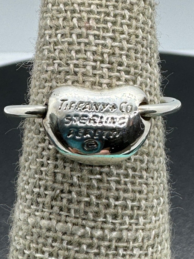 Vintage Tiffany &Co Bean Ring size 4.5. Sterling silver
