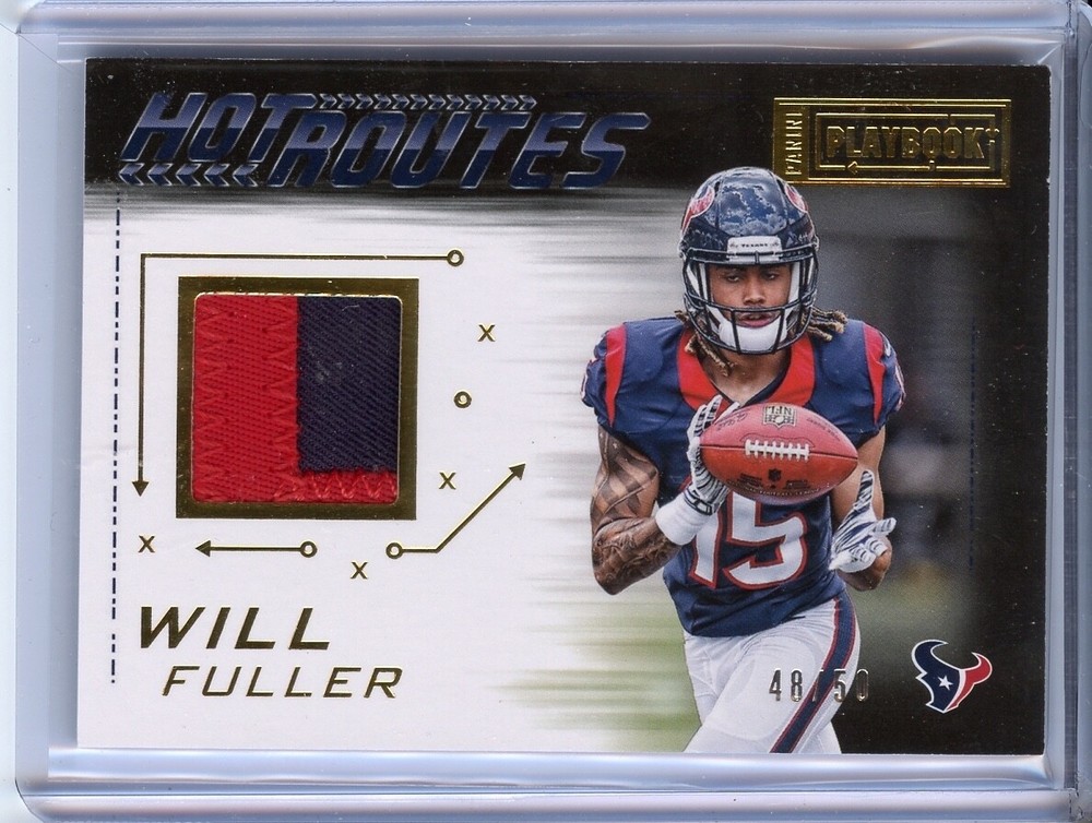 Will Fuller 2016 Panini Playbook Hot Routes 48/50 Texans Rookie Card
