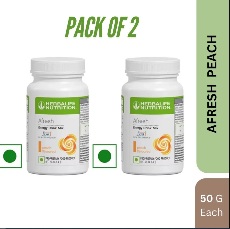 Herbalife Afresh Peach Drink Mix (50g) - PACK OF 2