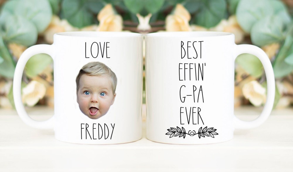 Best Effin' G Pa Ever Mug Father's Day Gift Personalized With Photo Of Kids