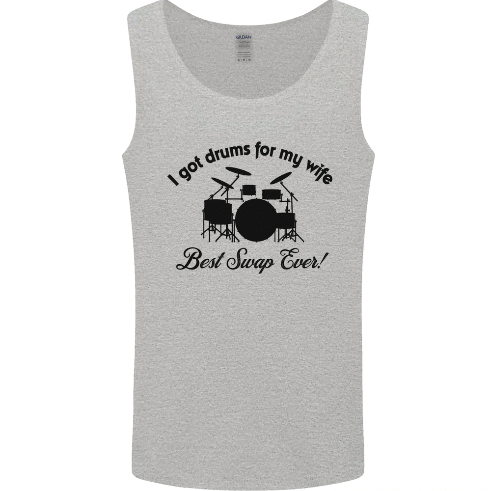 Drums for My Wife Drumming Drummer Mens Vest Tank Top
