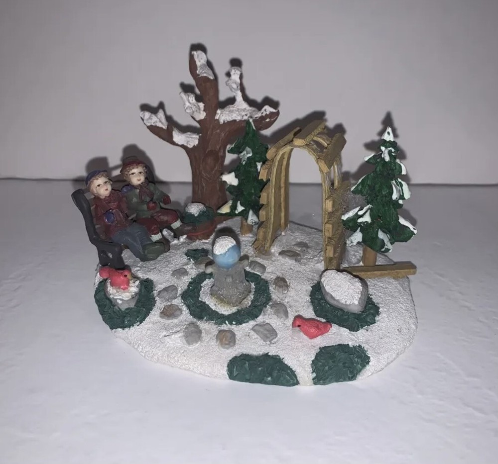 Vintage Victorian Christmas Village Set - 25-Piece Old Towne Garden Scene Sale  -image