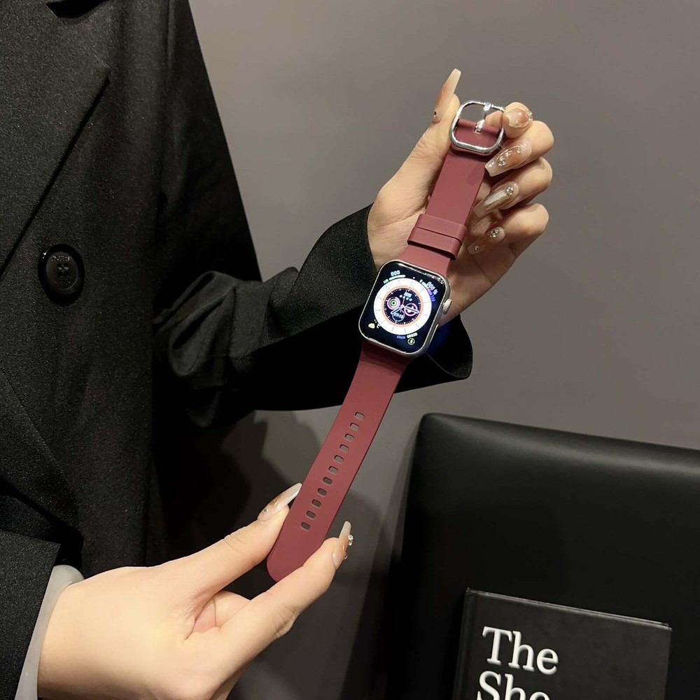 For Apple Watch Series 38/40/41/42/44/45/46/49mm Sport Silicone Wrist Watch Band