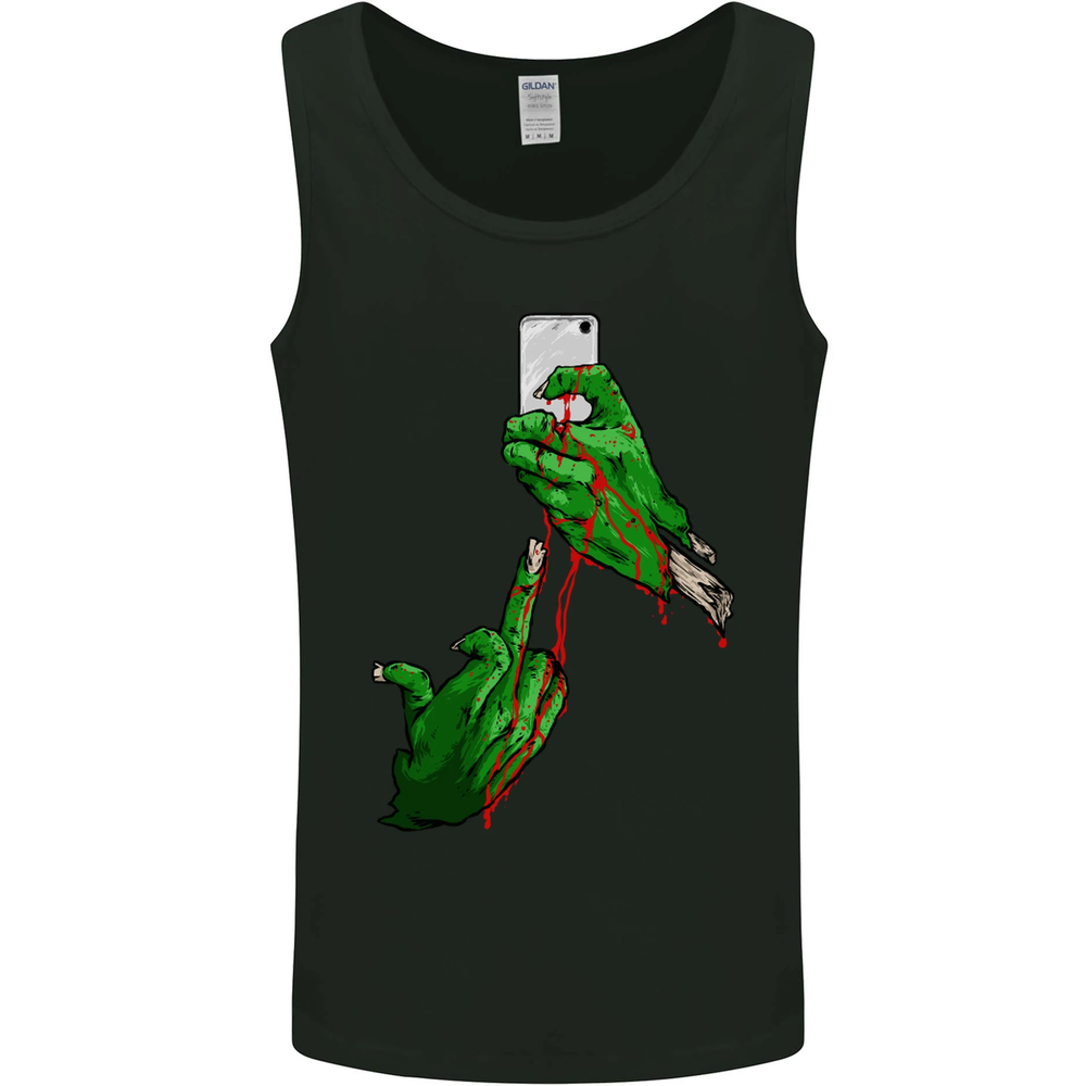 Zombie Selfie Funny Halloween Horror Mens Vest Tank Top
