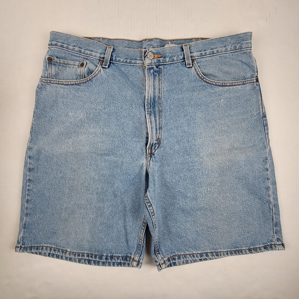 Levis Jeans Shorts Mens Size 40 Waist Relaxed Fit Medium Light Wash Denim