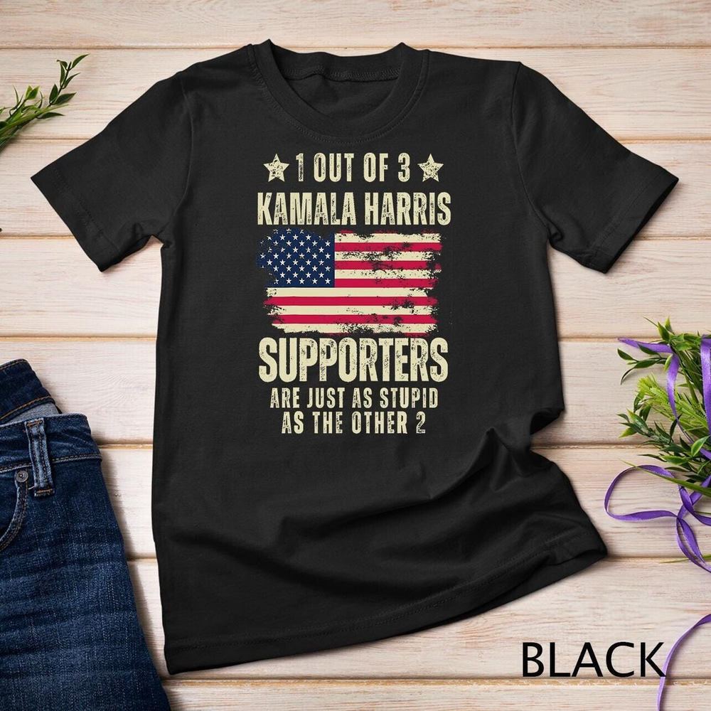 Unisex Funny Anti Kamala Harris Stupid Joke American Flag USA Humor T Shirt Swea