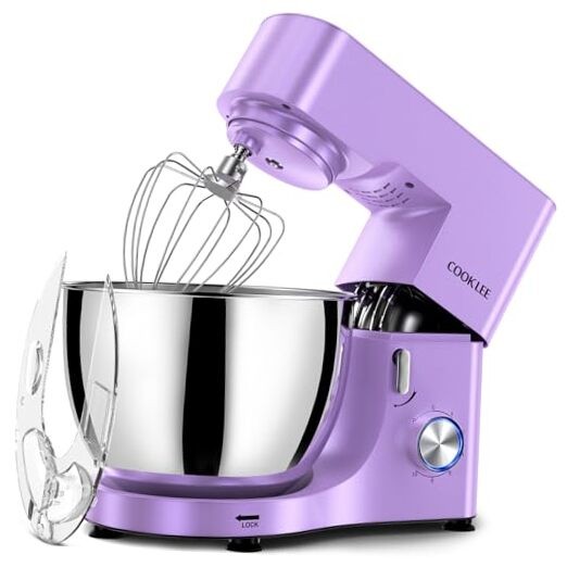 9.5 Qt 660W Lavender Stand Mixer Dishwasher Safe Kitchen Appliance
