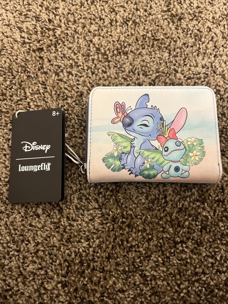 Loungefly Disney Stitch Scrump Butterfly Mini Zipper Wallet