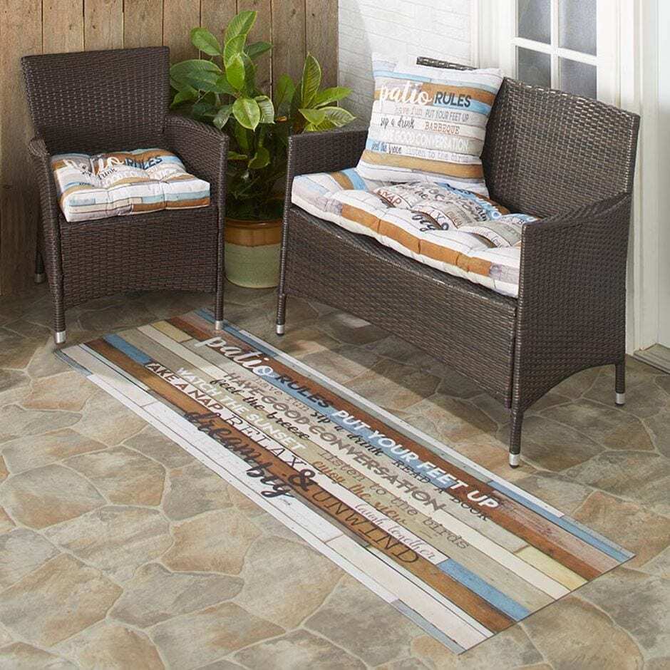 Indoor/outdoor Polyester Wood-look Nonslip Rules Collection Home Decor