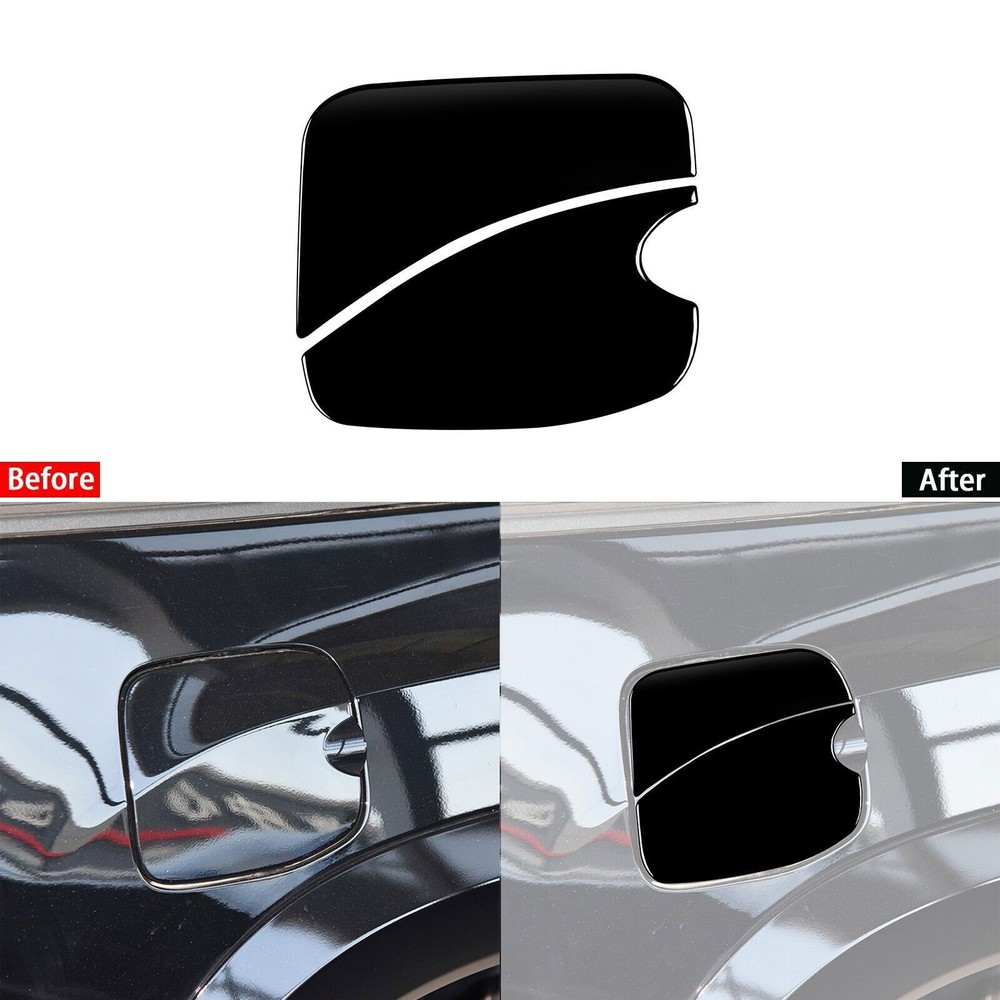 Glossy Piano Black Exterior Door Fuel Tank Cover Trim For Toyota Tacoma 2015-22