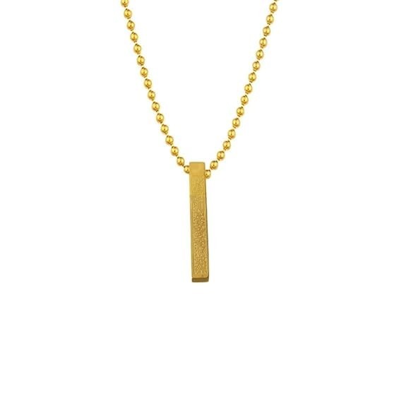 Stainless Steel Ayatul Kursi Engraving Arabic Islamic Tag Necklac pendant Golden