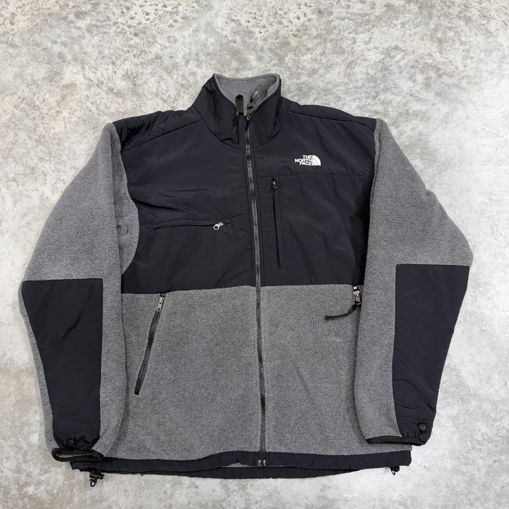 The North Face Jacket Mens XL Gray Black Denali Fleece Full Zip Outdoor