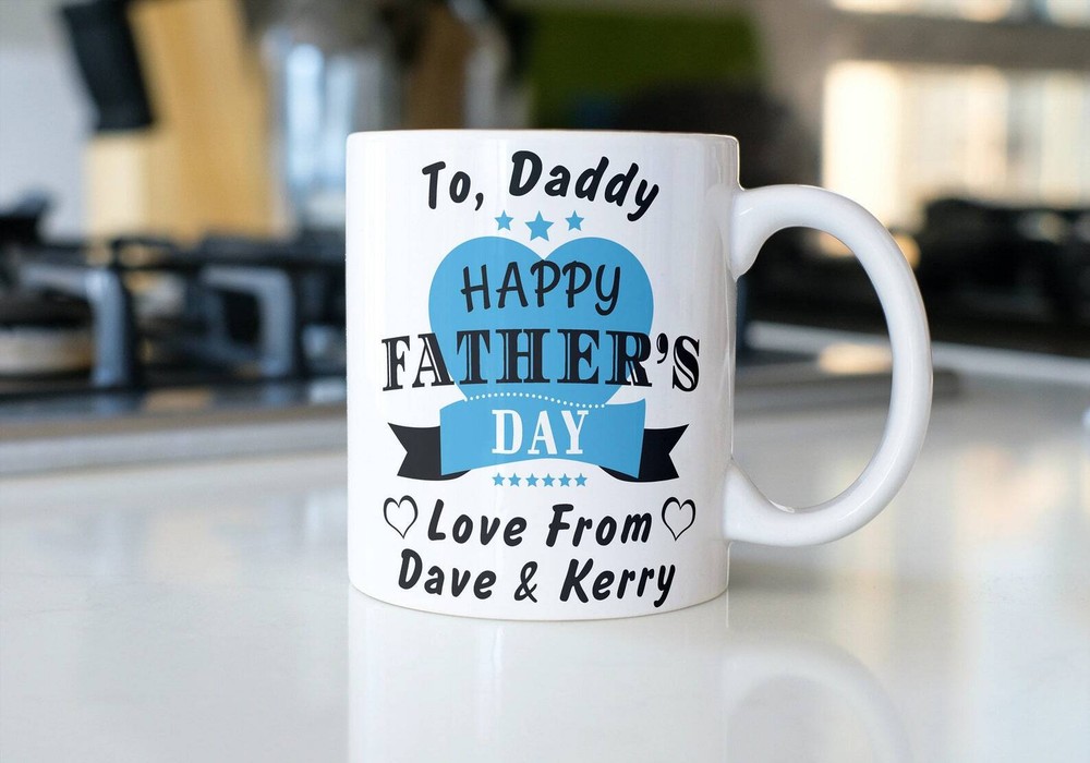 Personalised Father’s Day Mugs White 11oz Ceramic Cup Perfect For Your Dad Mak