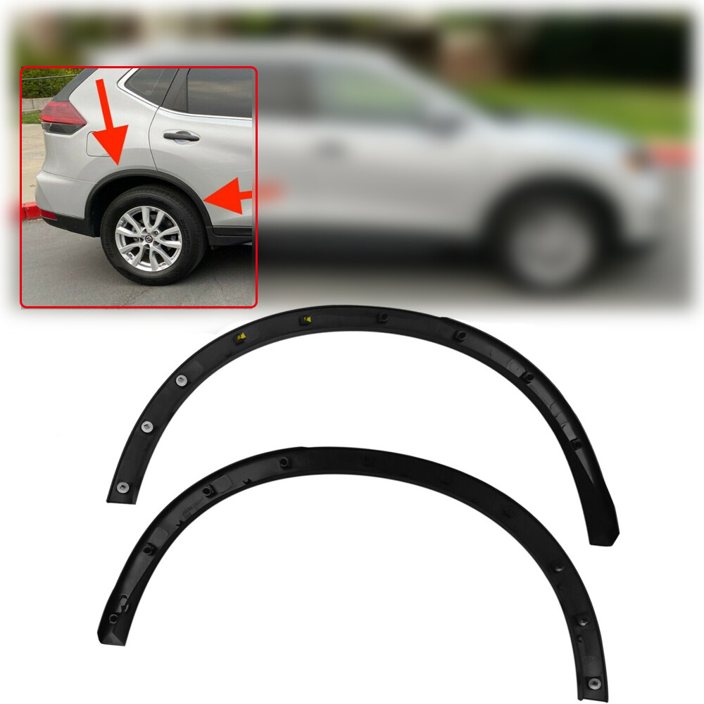 For 14-16 Nissan Rogue Rear Left & Right Wheel Flare Arch Trim Molding Assembly