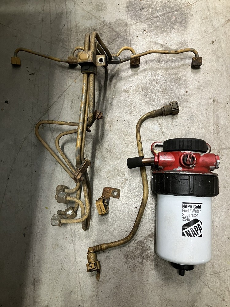Cat 3054 Perkins 4 Cylinder Diesel Fuel Injection Line Set & New Filter