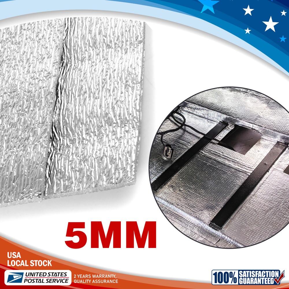 2pcs Firewall Sound Deadener Car Roof Heat Shield Insulation Deadening Mat