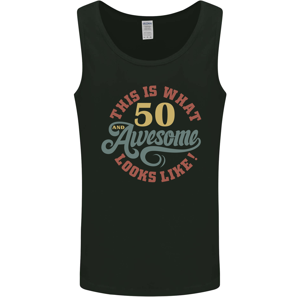 50th Birthday 50 Year Old Awesome Looks Like Mens Vest Tank Top