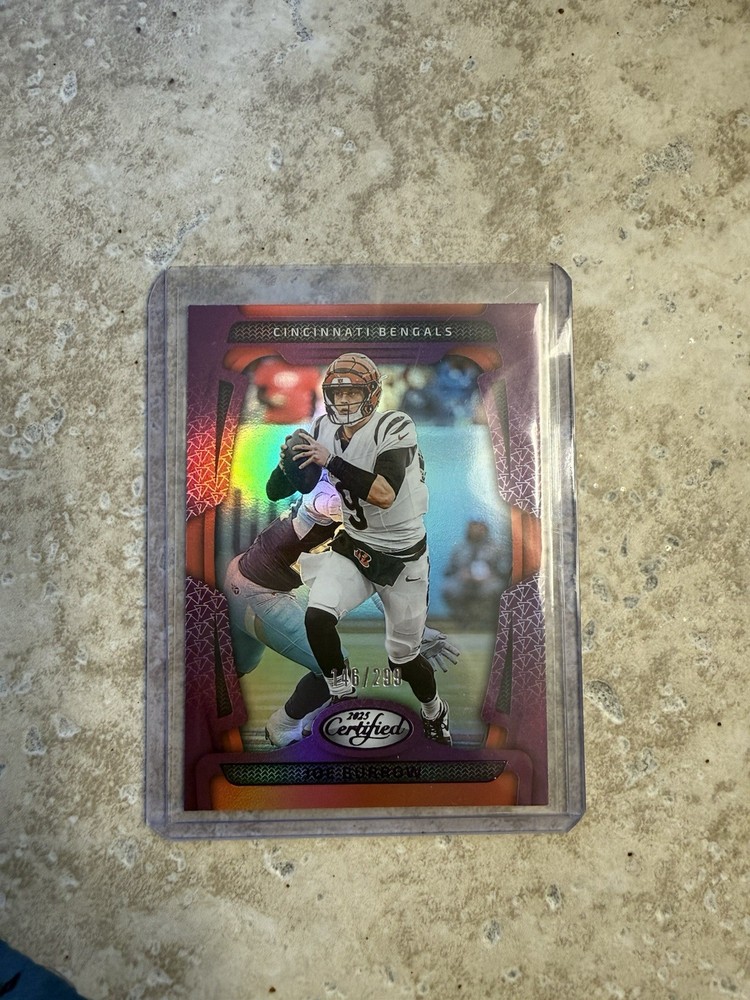 2025 Panini Certified Joe Burrow Mirror Purple #/299 Cincinnati Bengals #21