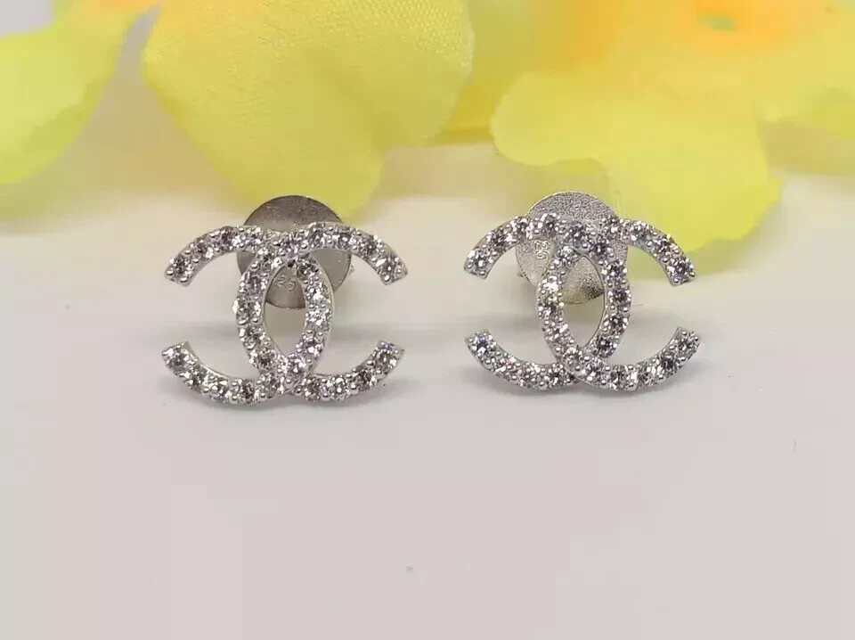 1.75 Ct Round Cut Moissanite Womens Fancy Stud Earring 14k White Gold Plated