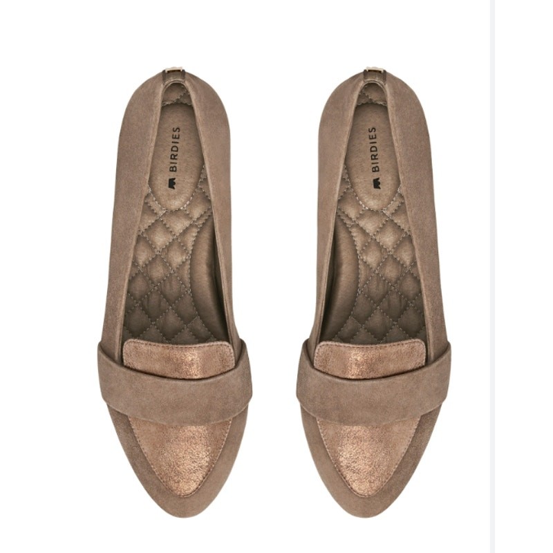 Women's Birdies The Blackbird Oak Shimmer Loafer size 6.5 Bohemian Preppy Glam