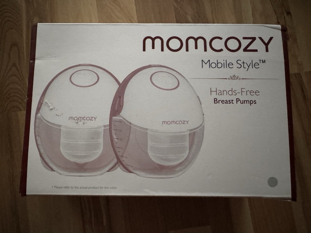 Momcozy Gray Wearable Hands Free Breast Pump Open Box