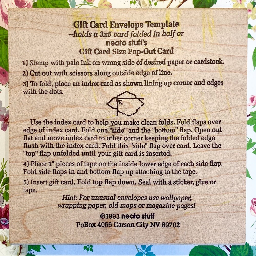 GIFT CARD ENVELOPE Template by Neato Stuff invite celebration 3d gift present-image