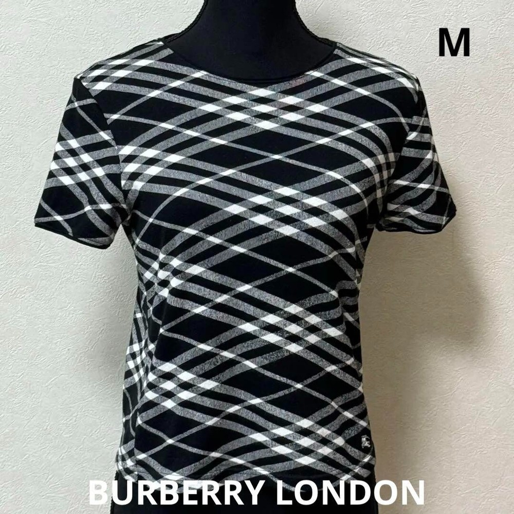 Burberry London T-shirt Cotton Nova Check Short Sleeve Women Size 2/S-M Used