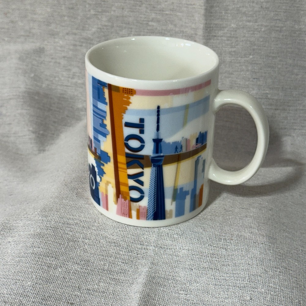 Starbucks Tokyo City Scene Mug 14 oz Japan Made Multicolor 2013