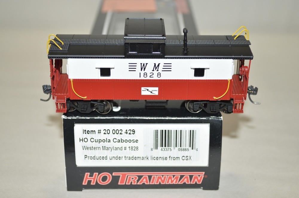 HO scale Atlas Trainman Western Maryland Ry cupola caboose car train