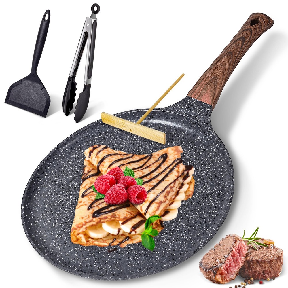11-Inch Nonstick Ceramic Crepe Pan for Dosa, Tortillas & More