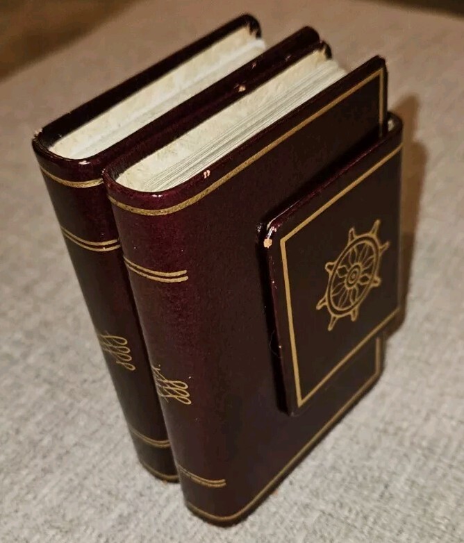 Vintage Playing Cards Two Decks Book Style Card Holder rare design