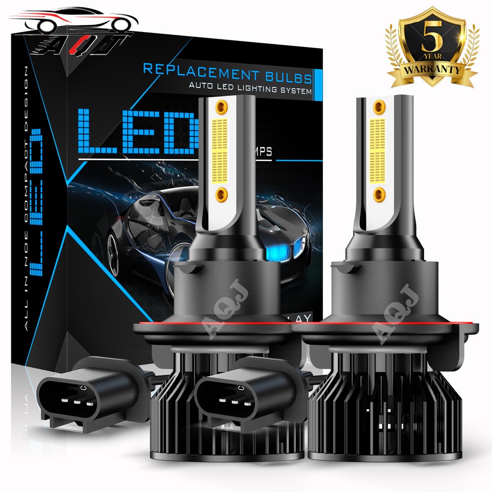 For Jeep Patriot Wrangler H13 LED Headlight Bulbs HI/LO Dual Beam Lamp 6K White