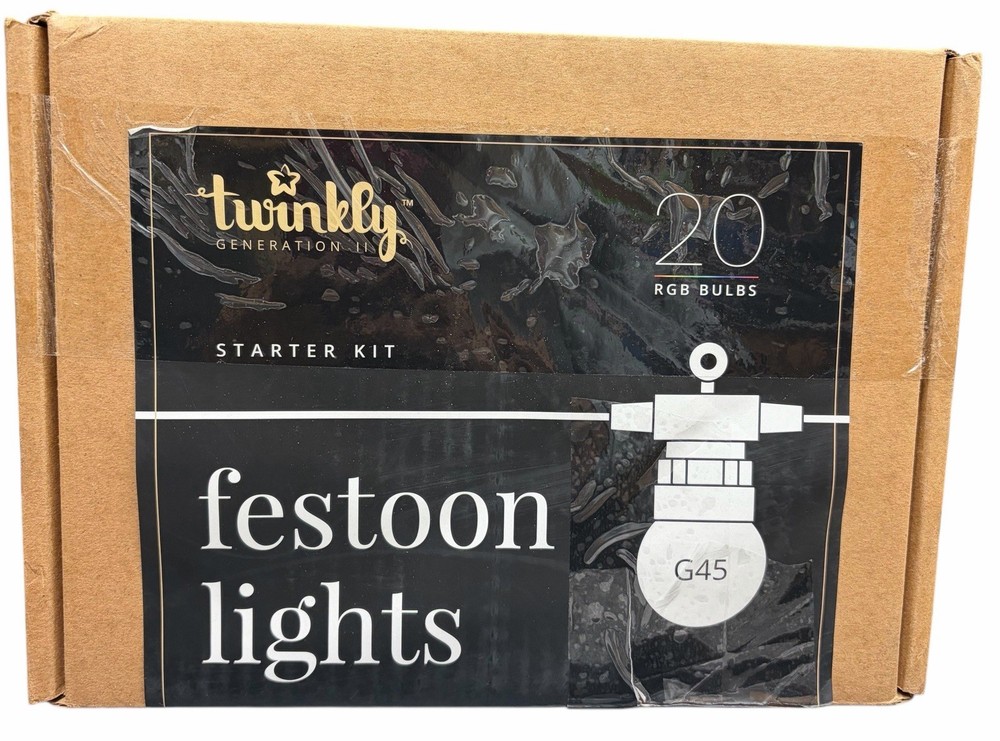 Twinkly TWF020STP-BUS Smart Lights Festoon 20 RGB LED Gen II New (F4)