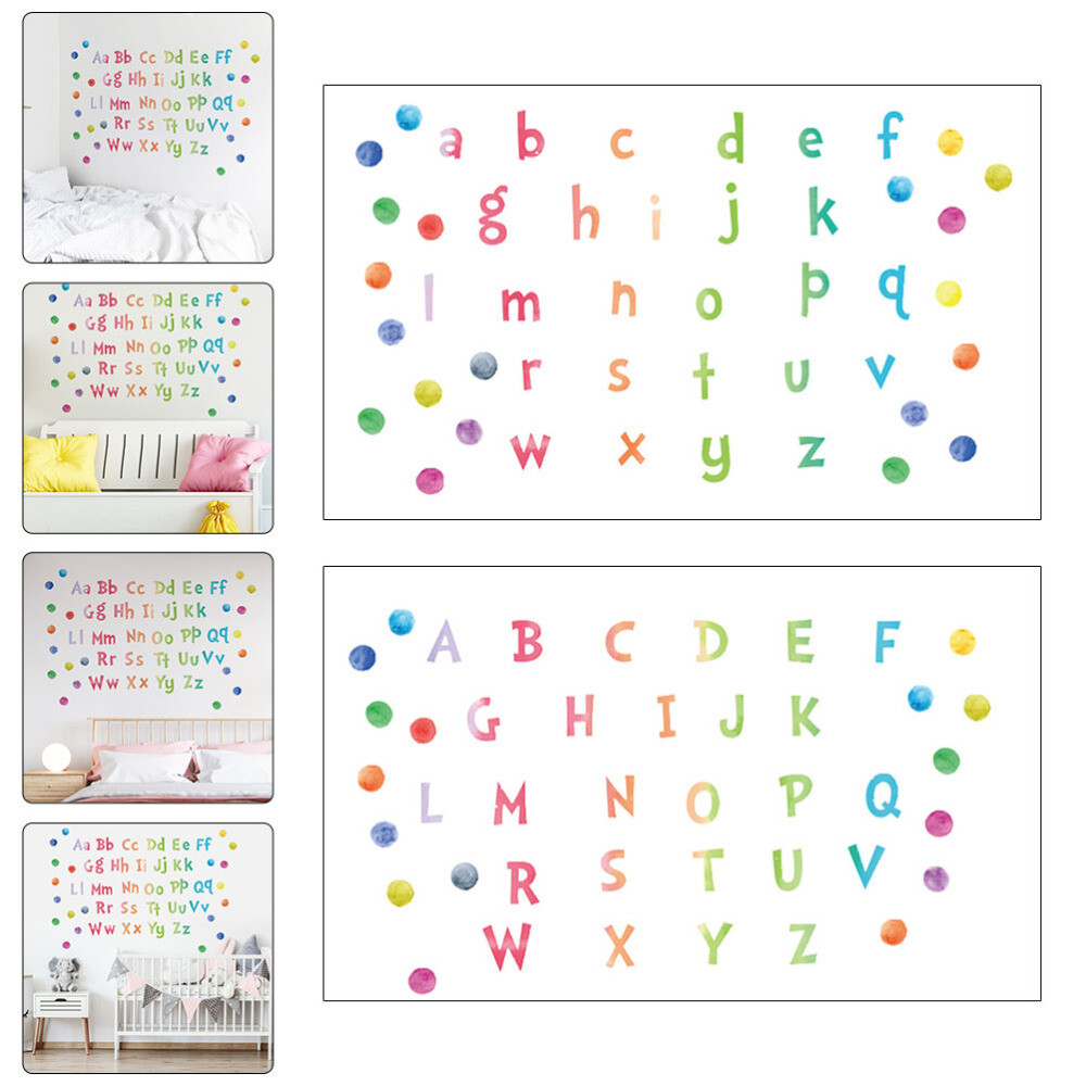 2 Smooth Surface Letter Decal Alphabet Wall Stickers Sheets