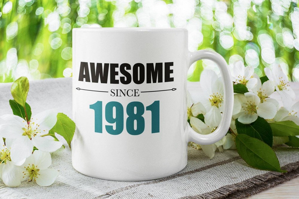 Awesome Since Any Year Mug Personalised Year Of Birth Mug Birthday Year Fast Uk