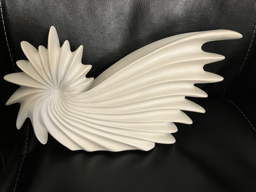 Vintage Large Shell Planter Vase Coastal Decor 6