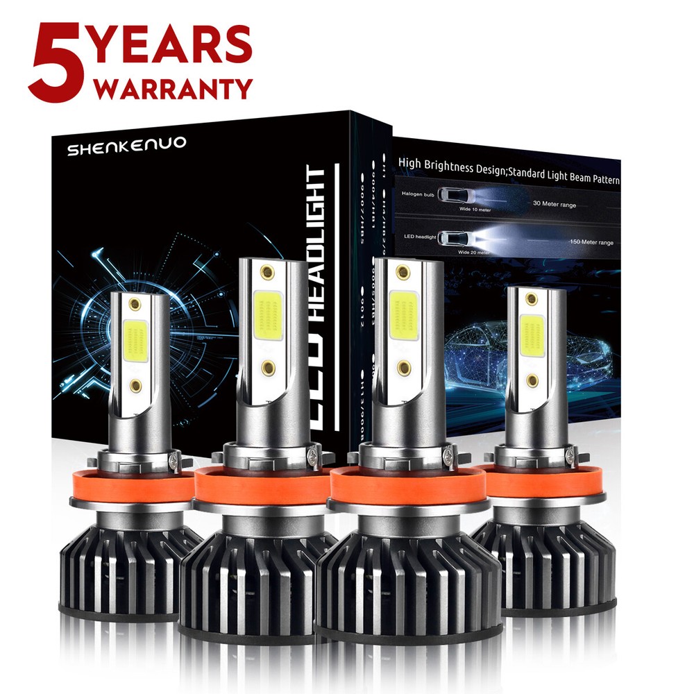 For Chevy Malibu LT LS Sedan 4-Door 2004-2012 COB LED Headlight High Low Bulbs