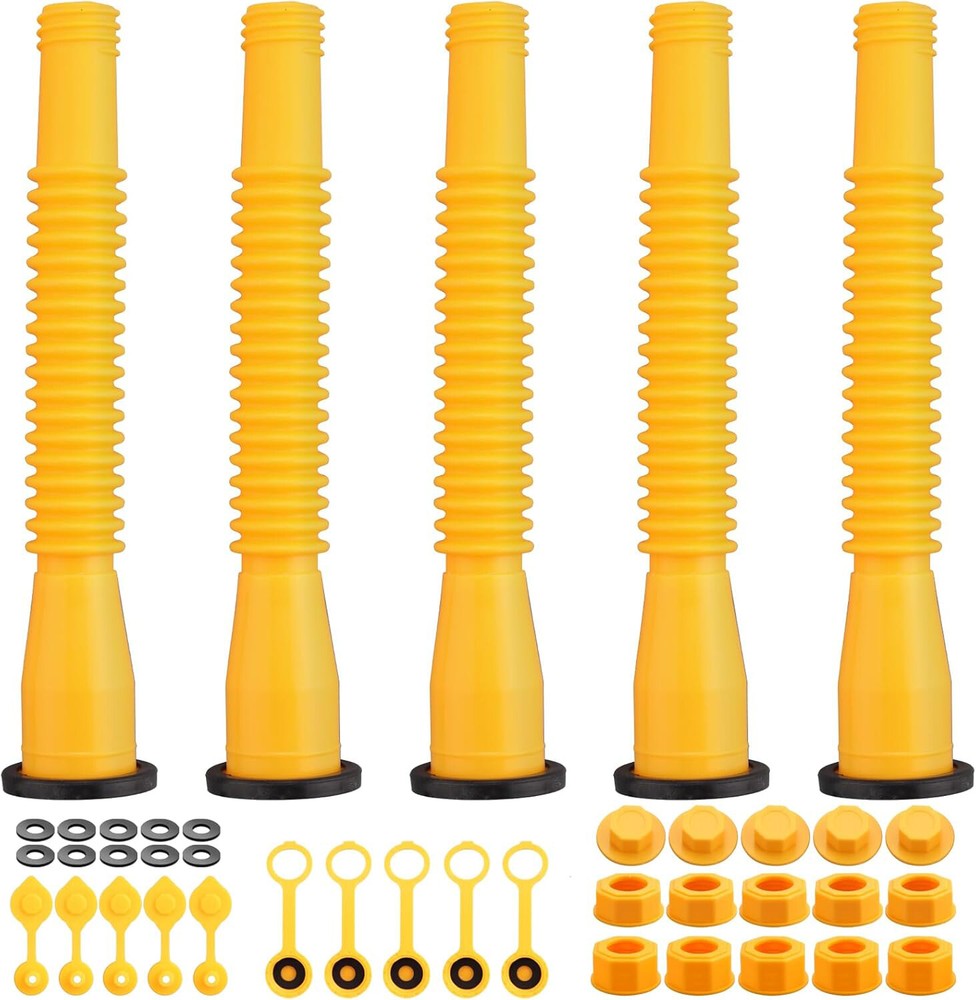 5X Gas Can Spout Nozzle Vent Kit Replacement for Old-Style Plastic Gas Cans