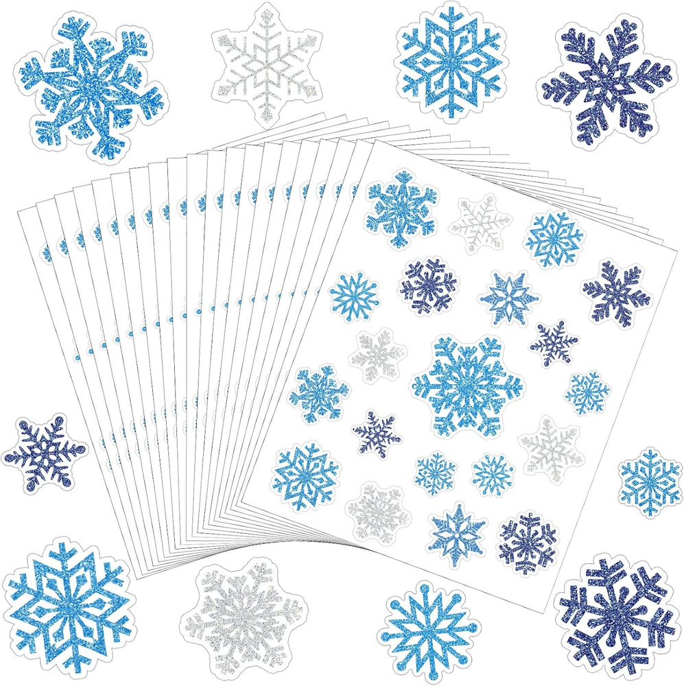 Snowman Stickers Penguin Stickers Snowflakes Stickers Winter Penguin Snowman Sno