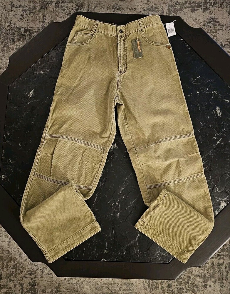 Timberland Y2K Tan Corduroy Pants Sz 16 Youth Boys 28 Baggy Jeans Vintage Cords