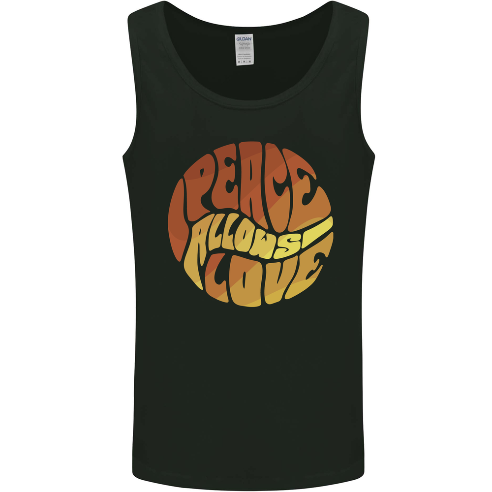 Peace Allows Love Quote Hippie Mens Vest Tank Top